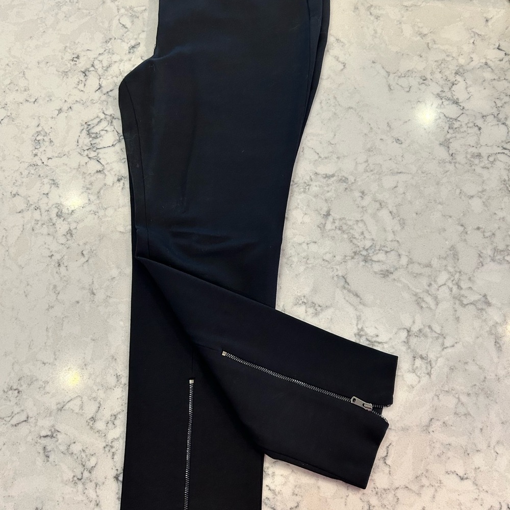 Ann Taylor Black Pants with Zipper Detail